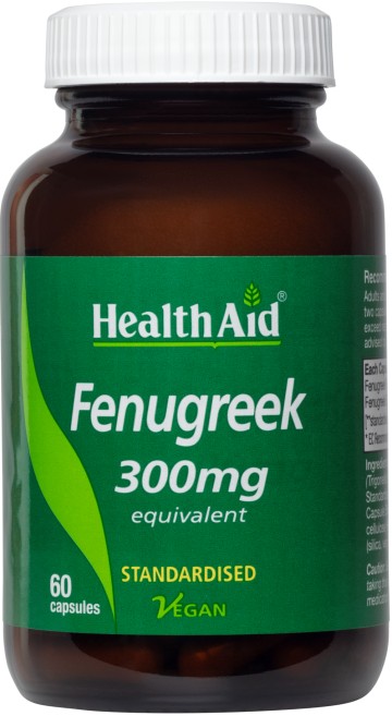 Health Aid Fenugreek 300mg, 60 capsules