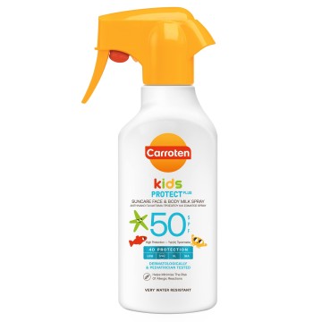 Carroten Kids Protect Plus SPF50 Sunscreen Spray Face Body 270ml