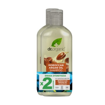 Dr. Organic Moroccan Argan Oil Shampoo, 2x265ml Dr. Organic Moroccan Argan Oil Shampoo, 2x265ml