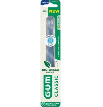 Gum Οδοντρόβουρτσα 410 Classic Bio-Based Handle Medium, 1 τεμάχιο