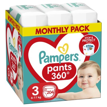 Pampers Pants No. 3 για 6-11kg 204τμχ