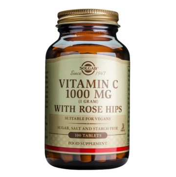 Solgar Vitamin C with Rose Hips1000mg 100 δισκία Solgar Vitamin C with Rose Hips1000mg 100 δισκία