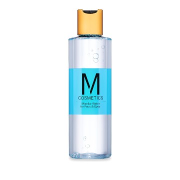 M Cosmetics Acqua micellare per viso e occhi, acqua detergente viso e occhi, 200 ml