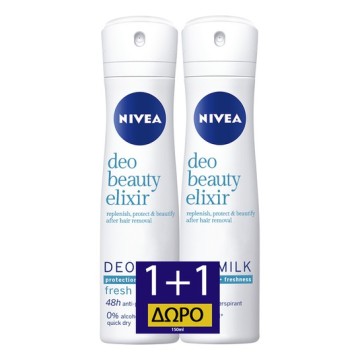 Nivea Deo Beauty Elixir Deomilk 48 Spray Lot de 2 x 150 ml