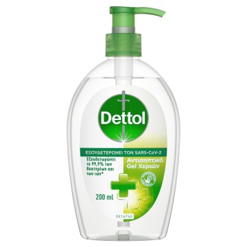 Dettol Αντισηπτικό Υγρό Gel Για Τα Χέρια, 200ml