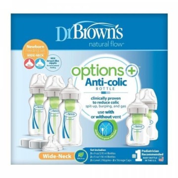 Dr. Browns Promo Options de biberons en plastique anti-coliques avec tétine en silicone 0+ mois 5 pièces