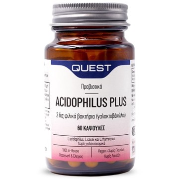 Quest Acidophilus Plus 2 milliards de bactéries probiotiques, probiotiques 60 capsules