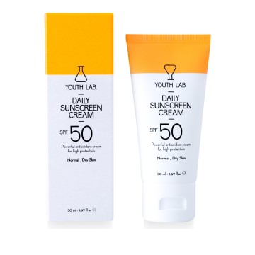 Youth Lab Daily Sunscreen Cream Spf 50, Αντιηλιακή Προσώπου με Χρώμα, Κανονικό - Ξηρό Δέρμα 50ml
