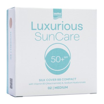 Intermed Luxurious SunCare Silk Cover BB Compact Spf50+ 02 Medium 12g Intermed Luxurious SunCare Silk Cover BB Compact Spf50+ 02 Medium 12g