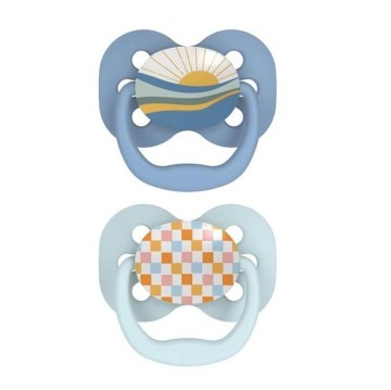 Dr Browns Πιπίλα Σιλικόνης Advantage Μπλε/Σιέλ για 0-6m, 2τμχ