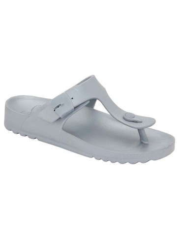 Scholl Bahia Flip-Flop Silver Anatomical Slippers