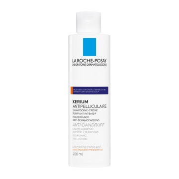 La Roche Posay Kerium Antipell-Sec Shampoo Dry Hair, крем-шампунь против перхоти с микроотшелушиванием, 200 мл