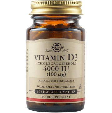 Solgar Vitamin D3 4000IU (100mg) 60 Φυτικές Κάψουλες Solgar Vitamin D3 4000IU (100mg) 60 Φυτικές Κάψουλες