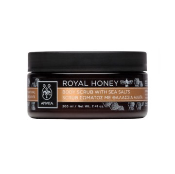 Apivita Royal Honey, Scrub Σώματος με Θαλάσσια Άλατα 200ml /6.76 fl. oz.