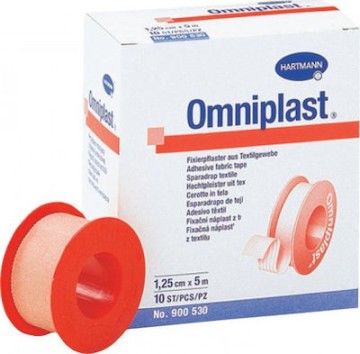 Rubans de fixation pour tissu Hartmann Omniplast 1,25cmx5m 1pc.