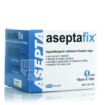Asepta Aseptafix Bande Adhésive Hypoallergénique de Support, 10cmx10m