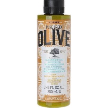 Korres Olive Shampooing Nourrissant pour Cheveux Secs/Déshydratés 250 ml