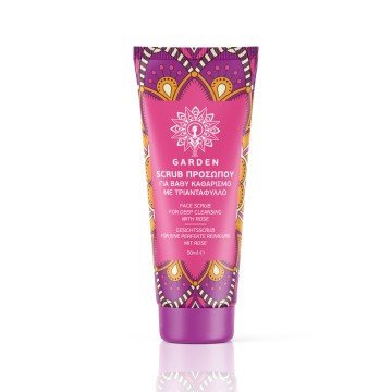 Scrub viso da giardino per una pulizia profonda con rosa 50 ml