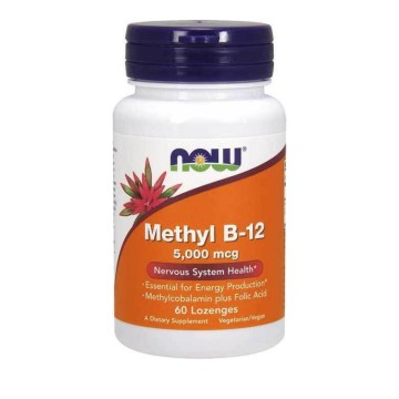 Now Foods Methyl B-12 5000 mcg 60 таблетки за смучене
