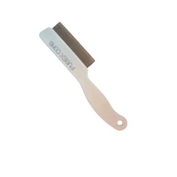 Pettine per pidocchi in metallo Pubex Comb, colore bianco 1 pezzo