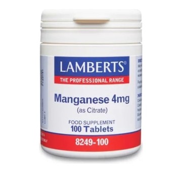 Lamberts Manganese 4 mg (as citrate) Μαγγάνιο 100 Κάψουλες