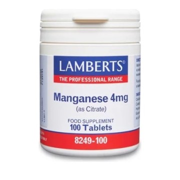 Lamberts Manganèse 4 mg (sous forme de citrate) Manganèse 100 Gélules