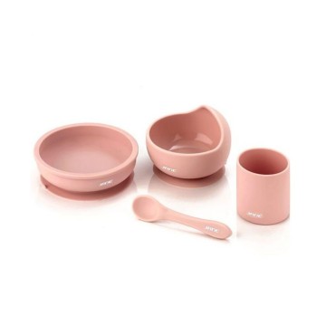 Jane Pink Pal Силиконовый набор посуды из 4 предметов