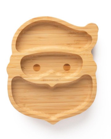Eco Rascals Παιδικό Πιάτο Bamboo με Χωρίσματα και Σιλικόνη Santa 6m+ Eco Rascals Παιδικό Πιάτο Bamboo με Χωρίσματα και Σιλικόνη Santa 6m+