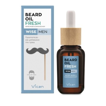 Vican Wise Men Beard Oil Fresh, Масло для бороды 30 мл