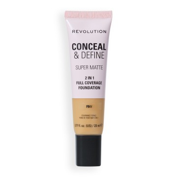 Revolution Conceal And Define Full Cover Tube Foundation F9W, 23ml Revolution Conceal And Define Full Cover Tube Foundation F9W, 23ml