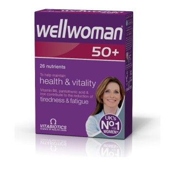 Vitabiotics Wellwoman 50+, Πολυβιταμίνη Ειδικά Σχεδιασμένη για Γυναίκες Άνω των 50 Ετών, 30Tabs