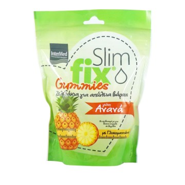 Intermed Slim fix Gummies, Gummies Perte de Poids avec Glucomannane Saveur Ananas 42pcs