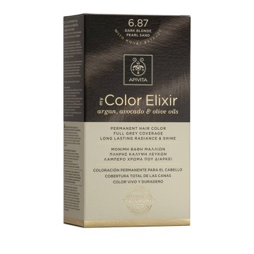 Apivita My Colour Elixir 6.87 Боя за коса Тъмно русо перлено бежово