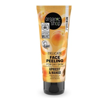 Organic Shop Gesichtspeeling für trockene Haut, Aprikose & Mango 75ml