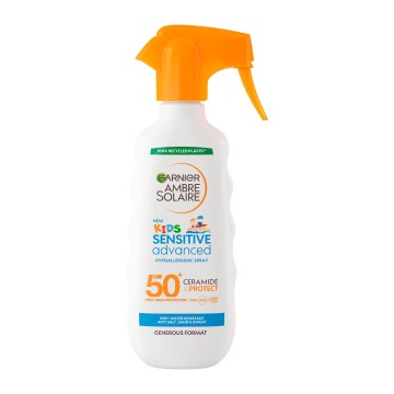 Garnier Ambre Solaire Kids Sensitive Advanced Spray Visage & Corps Spf50+ Céramide & Protect 270ml