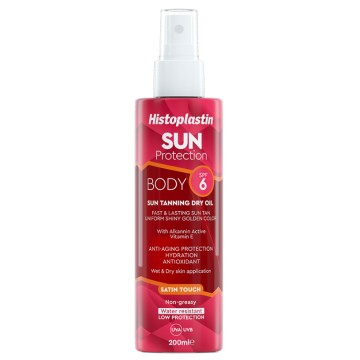 Histoplastin Sun Body Sun Tanning Dry Oil Satin Touch SPF6 200 мл