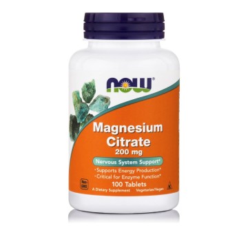 Now Foods Magnesium Citrate 200mg, 100Tablets