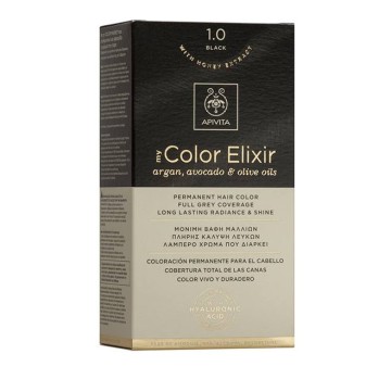 Краска для волос Apivita My Color Elixir 1.0 черная
