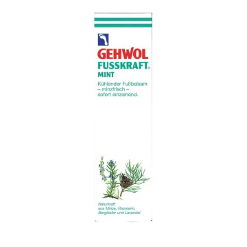 Gehwol Fusskraft Menthe Baume anti-inflammatoire pour pieds et mollets, 125 ml