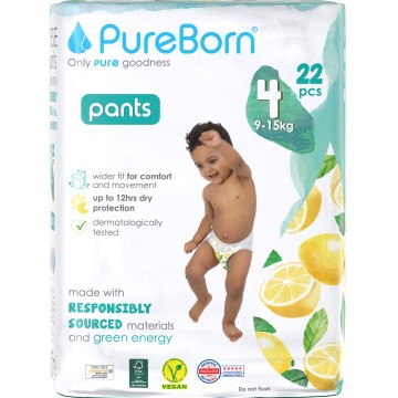 Pureborn Pants No 4 (9-15kg), 22 pieces