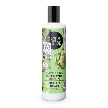 Organic Shop Feuchtigkeitsshampoo für trockenes Haar, Artischocke & Brokkoli 280ml