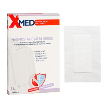 Medisei X-Med Haemostatic Medi Fustan, Ngjitës Haemostatic 15x10cm 5 copë