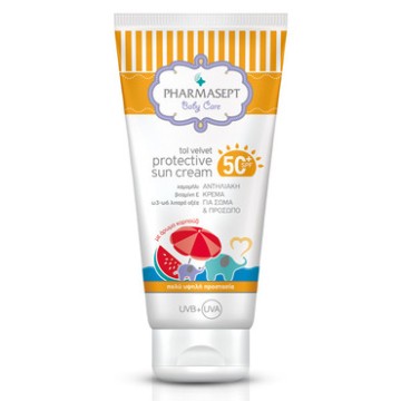 Pharmasept Tol Velvet Baby Care Protective Sun Cream, Βρεφική Αντηλιακή Κρέμα για Πρόσωπο/Σωμα SPF50+ 150ml
