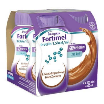Nutricia Fortimel Protein με Γεύση Σοκολάτα, 4x200ml