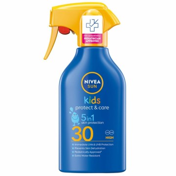 Nivea Sun Kids Protect & Care Слънцезащитен спрей SPF30 Детски слънцезащитен спрей 5 в 1 270 мл