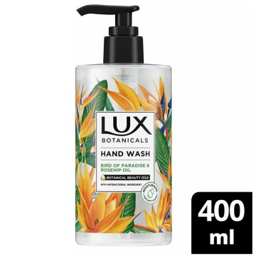 Lux Botanicals Средство для мытья рук Масло райской птицы и шиповника с помпой 400мл