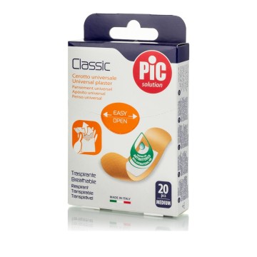 Pic Solution Classic Pastiglie Adesive Sterili Medi [19x72mm] 20 Pezzi
