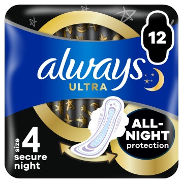 Always Ultra Secure Night Size 4, 12 τεμάχια Always Ultra Secure Night Size 4, 12 τεμάχια