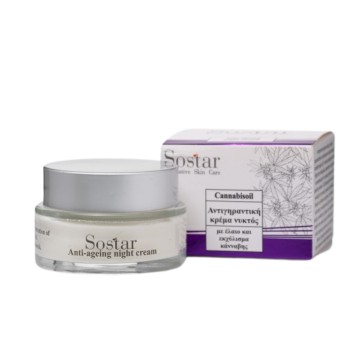 Sostar Cannabidiol Αντιγηραντική Κρέμα Προσώπου Νυκτός, 50ml