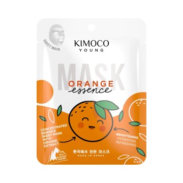 Kimoco Young Μασκα Προσώπου για Λάμψη με Εκχύλισμα Πορτοκαλιού και ...